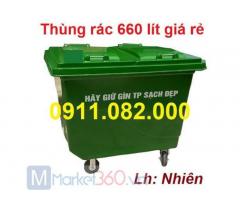 Bán thùng rác công nghiệp, thùng rác nhựa 120l 240l giá sỉ lẻ-