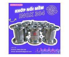 Khớp nối chống rung inox nối bích, khớp nối mềm dùng cho hệ LPG, khớp nối mềm giảm chấn inox,khớp nối mềm lắp cho ống xả máy phát điện