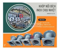 Khớp nối chống rung inox nối bích, khớp nối mềm dùng cho hệ LPG, khớp nối mềm giảm chấn inox,khớp nối mềm lắp cho ống xả máy phát điện