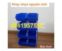 Khay nhựa đựng ốc vít, kệ dụng cụ xếp tầng, khay nhựa nguyên sinh