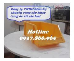 Khay có chân chống màu trắng, khay dùng phân xưởng cơ khí, khay phân loại đồ cơ khí