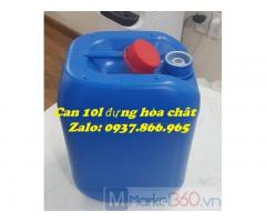 Can nhựa HPDE, can 10l, can đựng hóa chất, can nhựa nguyên sinh, can