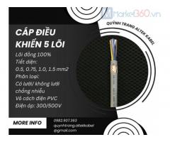 Cáp điều khiển 5 lõi, cáp truyền tín hiệu 5 lõi Altek Kabel